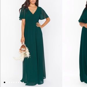 Medium Emerald Green Show Me Your MuMu Emily Empire. Worn Twice for two weddings